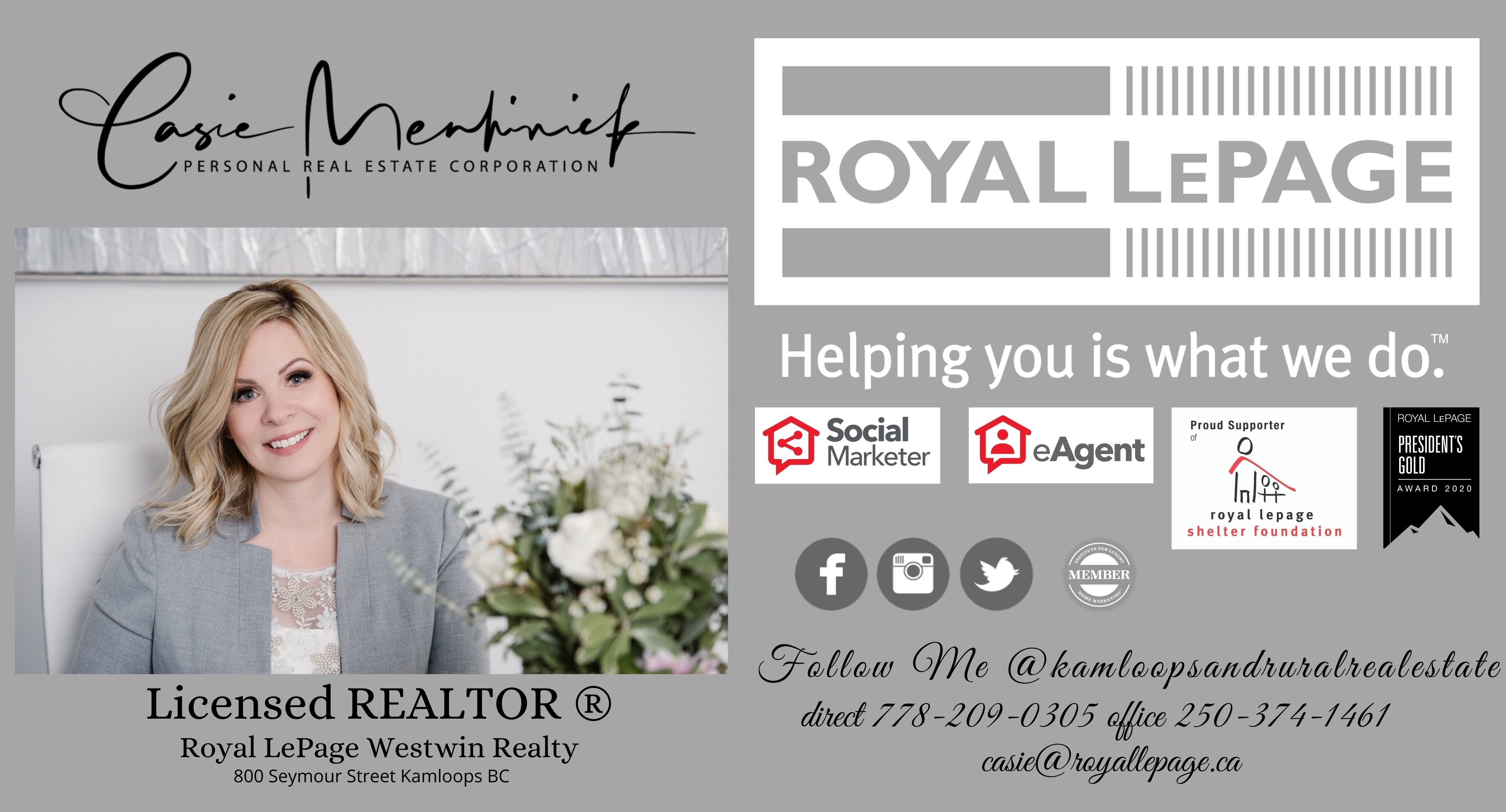 Casie Menhinick Royal LePage Westin Realty